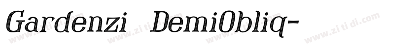 Gardenzi   DemiObliq字体转换